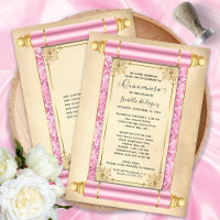 Scroll or rose vintage Élégant Quinceañera