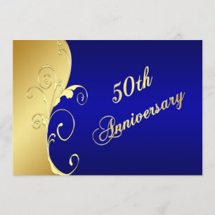 Invitation Scrolls d'or du 50e anniversaire avec Marine