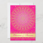 Invitation Scrolls d'or rose complexe Étoiles Mariage Invitat (Devant)