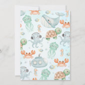 Invitation Scuba Blue Diver Oneder Mer 1er anniversaire (Dos)