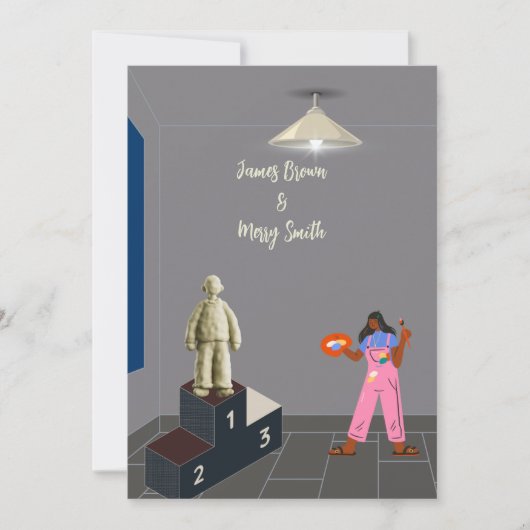 Invitation Sculpté par Love mariage (Devant)