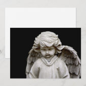 Invitation Sculpture de l'Ange Cupidé, Mémorial, Condolence (Devant / Derrière)