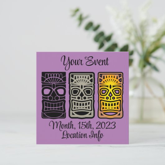 Invitation Sculptures Triple Tiki Thunder_Cove (Debout devant)