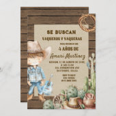 Invitation Se Buscan Recherché Espagnol Occidental Cowboy Ann (Devant / Derrière)