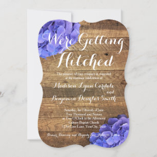 Invitation Se faire hisser Barn Wood Hydragea Mariage