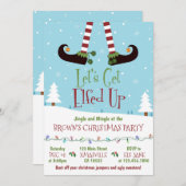 Invitation Se lasser de l'invitation de Noël (Devant / Derrière)