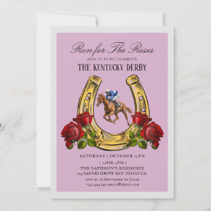 Invitation se présenter à l'invitation du Derby Party rose