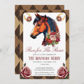 Invitation se présenter à l'invitation du Derby Party rose (Devant / Derrière)