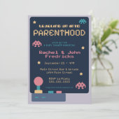Invitation Se Rendre Au Baby shower Du Jeu Vidéo De La Parent (Debout devant)