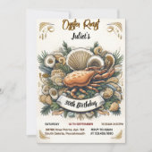 Invitation Sea Beach Huître de perles de fruits de mer 30e an (Devant)