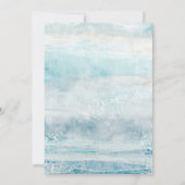 Invitation Sea Blue Beach Waves Mariage côtier (Dos)