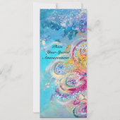 Invitation SEA DRAGON bleu violet violet jaune noir (Dos)