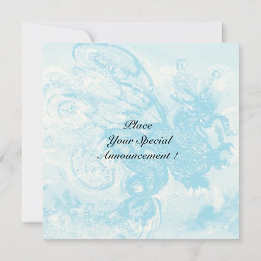 Invitation SEA DRAGON bleu violet violet jaune noir (Dos)