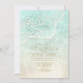 Invitation Sea Foam Beach Wedding Bridal Shower ID837 (Devant)
