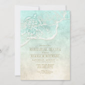 Invitation Sea Foam Beach Wedding Rehearsal Dinner ID837 (Devant)