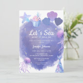 Invitation Sea Gender Reveal Ocean Gender Reveal Party (Debout devant)