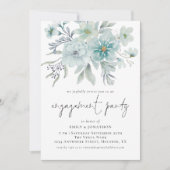Invitation Sea Mist Turquoise Florals (Devant)