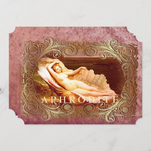 Invitation Sea Shell - Ocean Beach Shells (Devant / Derrière)