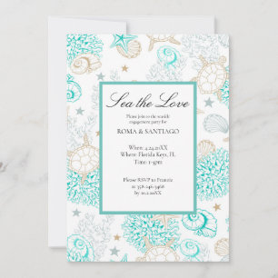 Invitation Sea The Love Beach Engagement Party Appartement