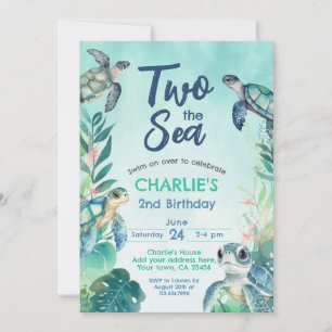 Invitation Sea Turtle 2e anniversaire