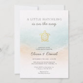 Invitation Sea Turtle A Little Hatchling Couples Baby Shower  (Devant)