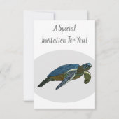 Invitation Sea turtle cartoon (Dos)