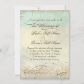 Invitation Sea Turtle Modern Coastal Ocean Beach Swirls (Devant)
