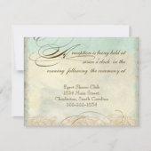 Invitation Sea Turtle Modern Coastal Ocean Beach Swirls (Devant)
