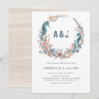 Sea Wreath | Baby shower Rustic Beach Monogram