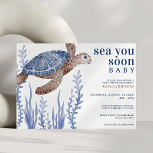 Invitation Sea You Soon Aquarelle Sous l'Océan Baby Shower