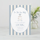 Invitation Sea You Soon Baby Coastal Baby Shower  (Debout devant)