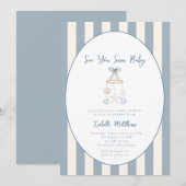 Invitation Sea You Soon Baby Coastal Baby Shower  (Devant / Derrière)
