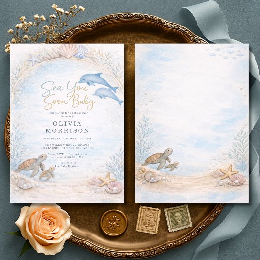 Invitation Sea You Soon Baby Shower