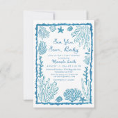 Invitation Sea You Soon Coastal Baby Shower (Devant)