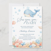 Invitation Sea You Soon Coastal Ocean Baby Shower (Devant)