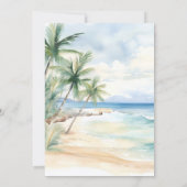 Invitation Sea you Soon coastal tropical beach Baby Shower (Dos)