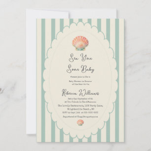 Invitation Sea You Soon Fête de Naissance Côtière