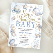 Invitation Sea You Soon Ocean Animals Boy Baby Shower