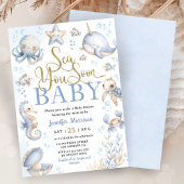 Invitation Sea You Soon Ocean Animals Boy Baby Shower