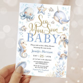 Invitation Sea You Soon Ocean Animals Boy Baby Shower