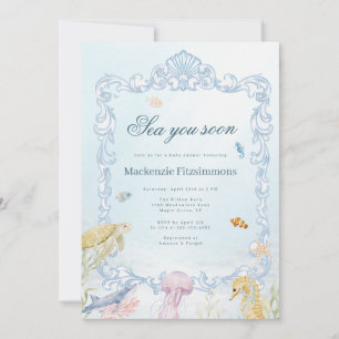 Invitation Sea You Soon Rococo Photo Baby Shower