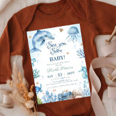 Invitation Sea You Soon Seashell Baby Shower