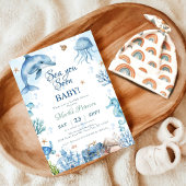 Invitation Sea You Soon Seashell Baby Shower