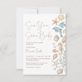 Invitation Sea You Soon Seashells Baby Shower (Devant)