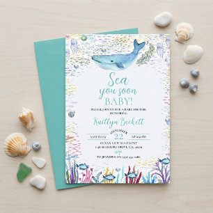 Invitation Sea You Soon Under The Sea Baby Shower