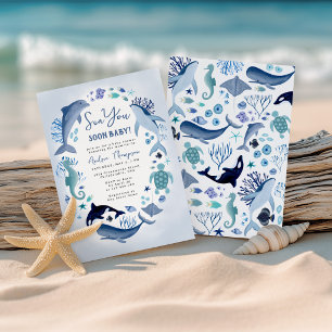 Invitation Sea You Soon Under the Sea Baby Shower Garçon