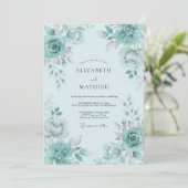 Invitation Seafoam Green Lush Spring Wedding (Debout devant)