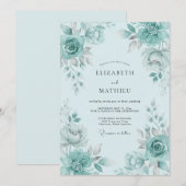 Invitation Seafoam Green Lush Spring Wedding (Devant / Derrière)