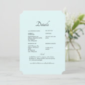 Invitation Seafoam White Hydrangea Floral Mariage Détail (Debout devant)