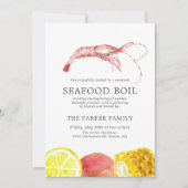 Invitation Seafood Boil Theme Party Grey (Devant)